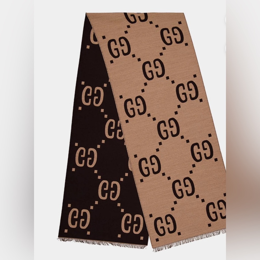 Gucci reversible wool scarf